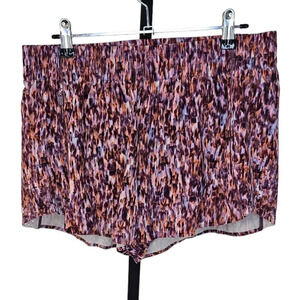 Athleta Womens Hustle  3" Shorts Size Medium Multi Colored Lined Athletic
